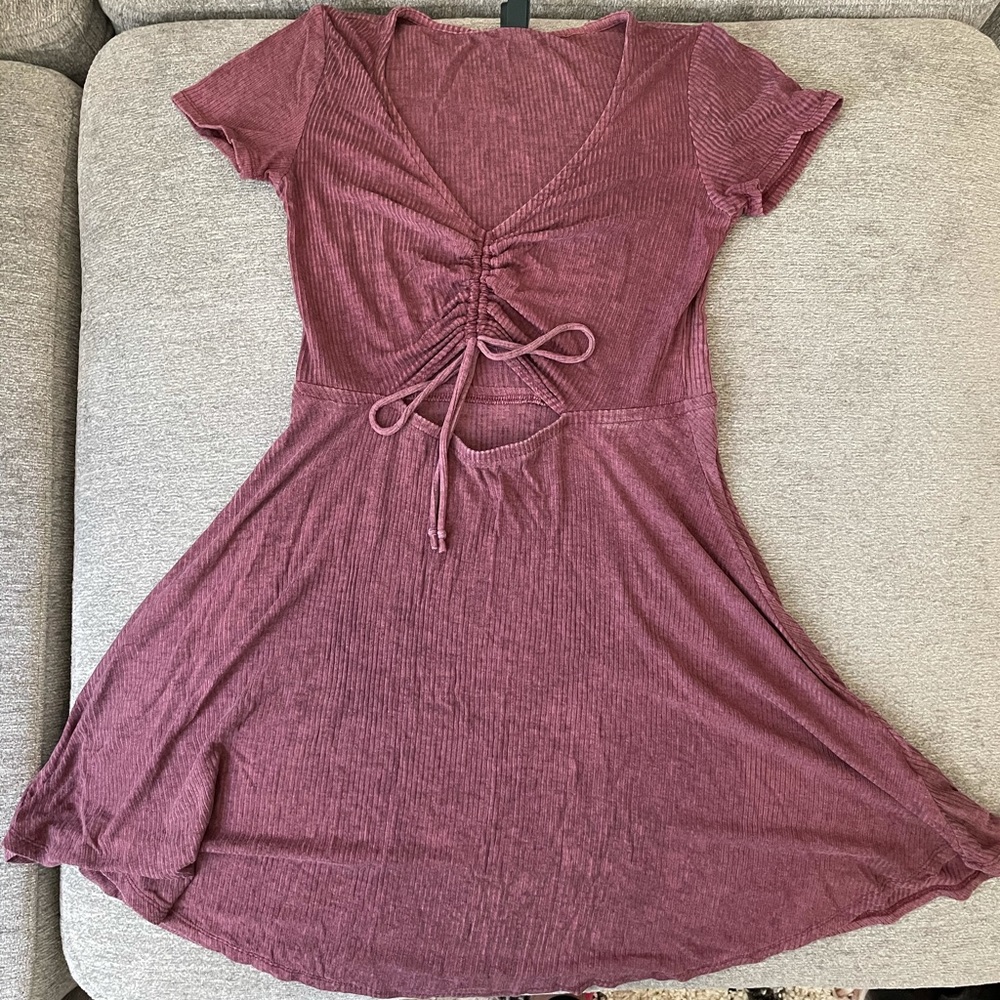 Pink Casual Cotton Dress - Size Small